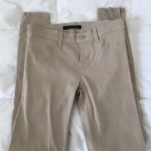 J BRAND FRENCH STRETCH ANKLE ZIP LAMB LEATHER PANTS SIZE 28